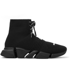 Balenciaga - Speed 2.0 Stretch-Knit Sneakers - Black