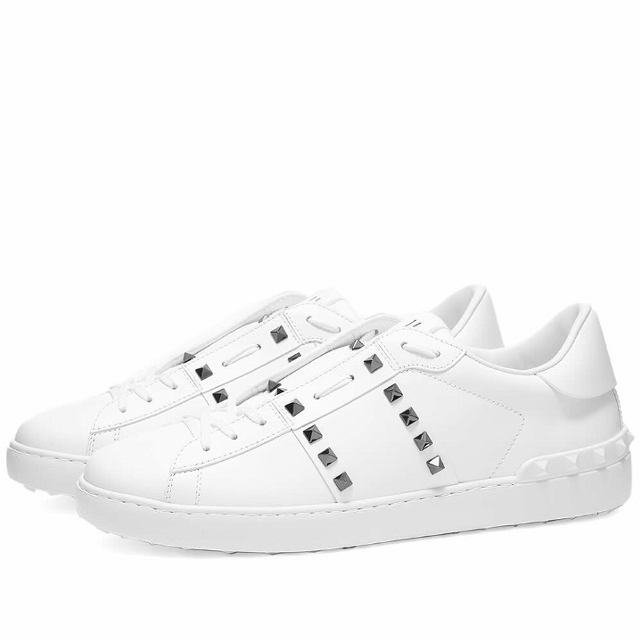 Photo: Valentino Men's Rockstud Untitled Sneakers in White