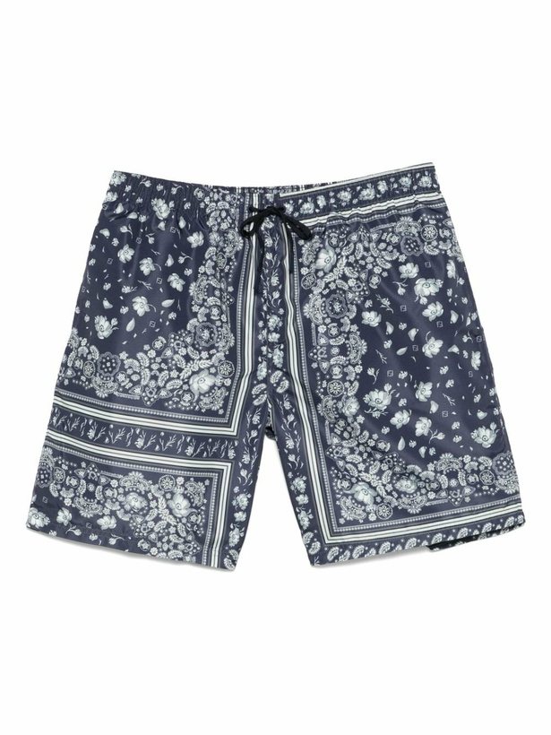 Photo: FENDI Bandana-Print Swim Shorts