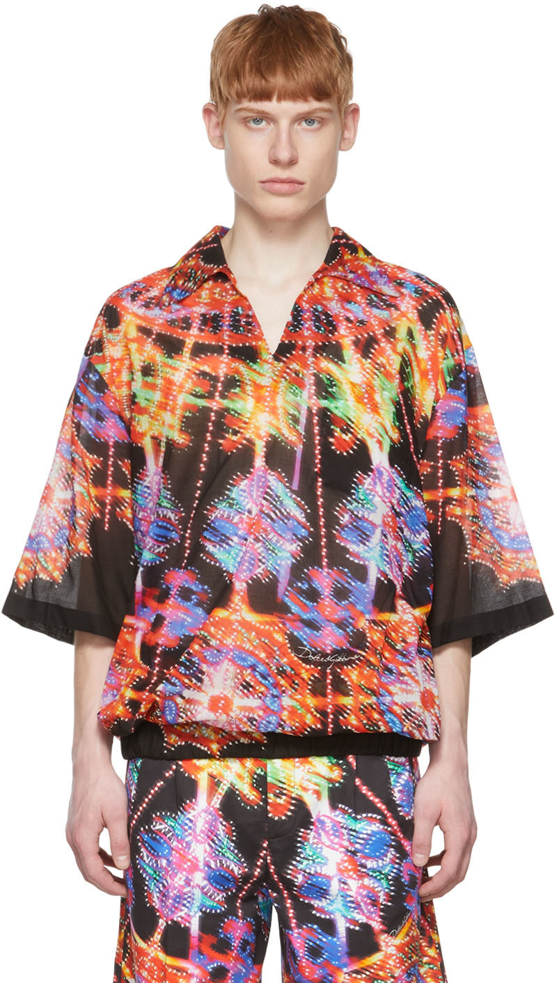Dolce & Gabbana Multicolor Graphic Print Cotton Crew Neck T-shirt