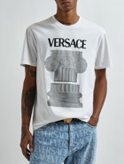 VERSACE - Logo Printed Cotton Jersey T-shirt