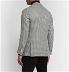 De Petrillo - Posillipo Slim-Fit Houndstooth Wool and Linen-Blend Blazer - Gray