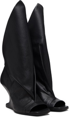 Rick Owens Black Temple Cantilever 8 Strutter Heeled Sandals
