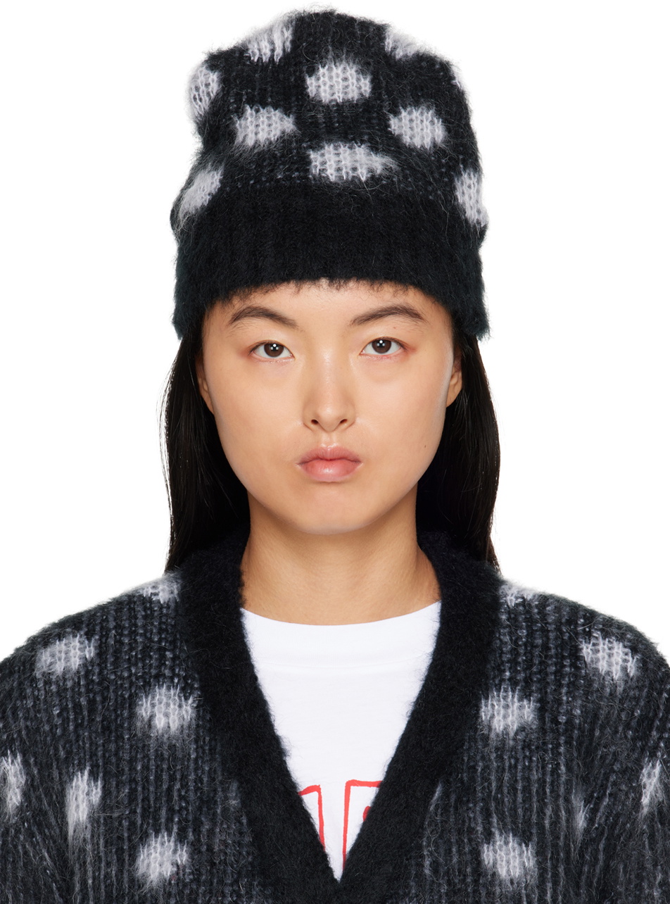 Marni Black & White Polka Dot Beanie Marni
