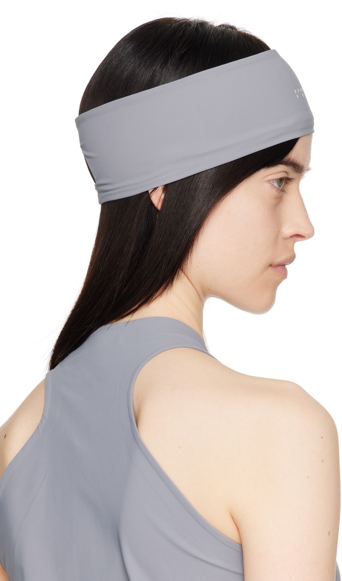 JOHANNA PARV Gray Triangle Ponytail Hole Headband