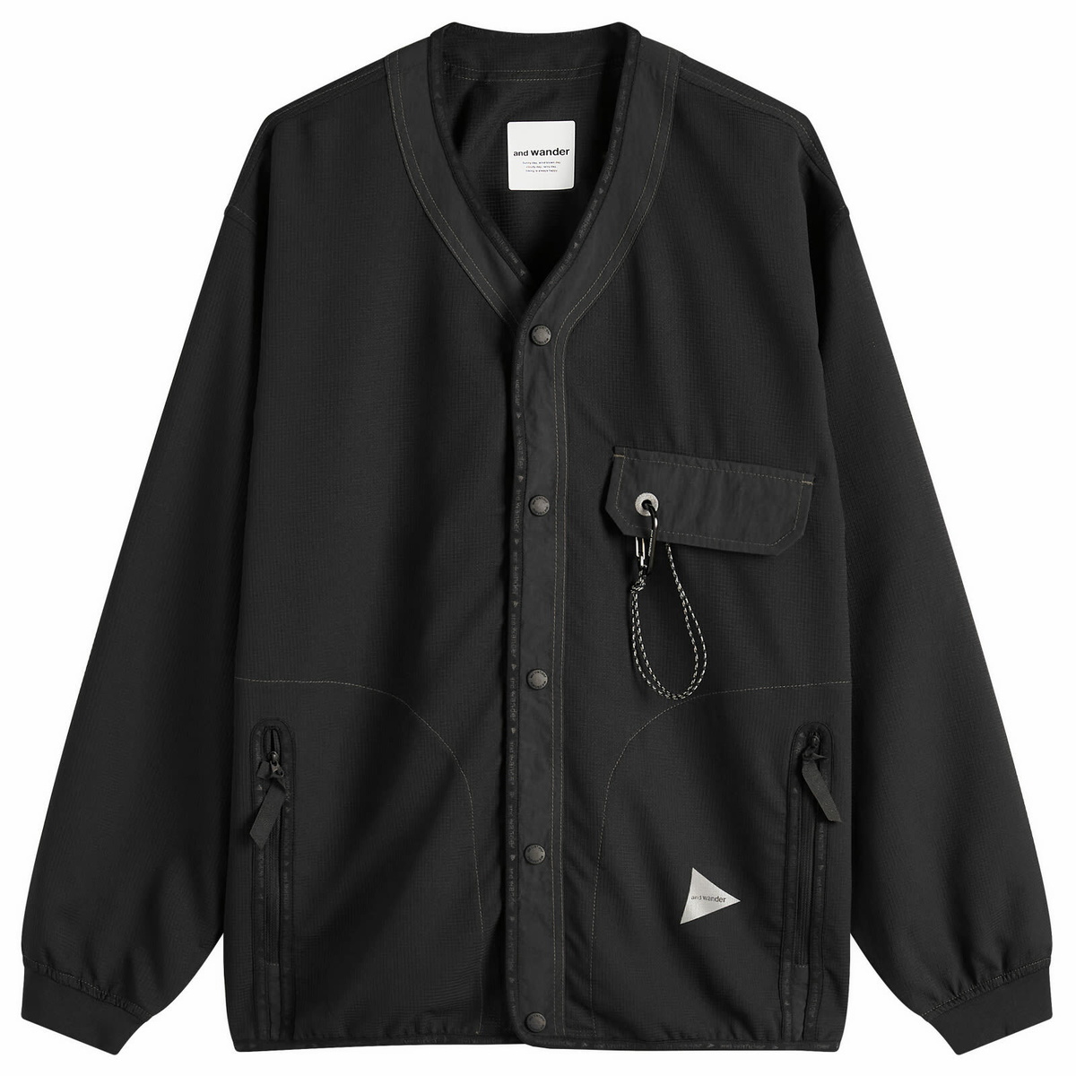And Wander Men's x Maison Kitsuné Crew Knit in Black and Wander And Wander Men's x Maison Kitsuné Crew Knit in Black and Wander