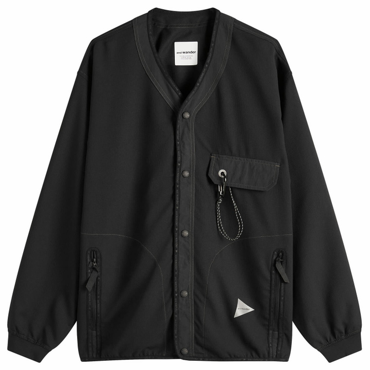 Photo: and wander Men's Vent Cardigan in Black