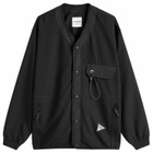 and wander Men's Vent Cardigan in Black