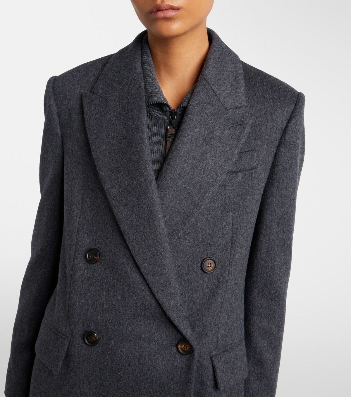 Brunello Cucinelli Double-breasted wool jacket