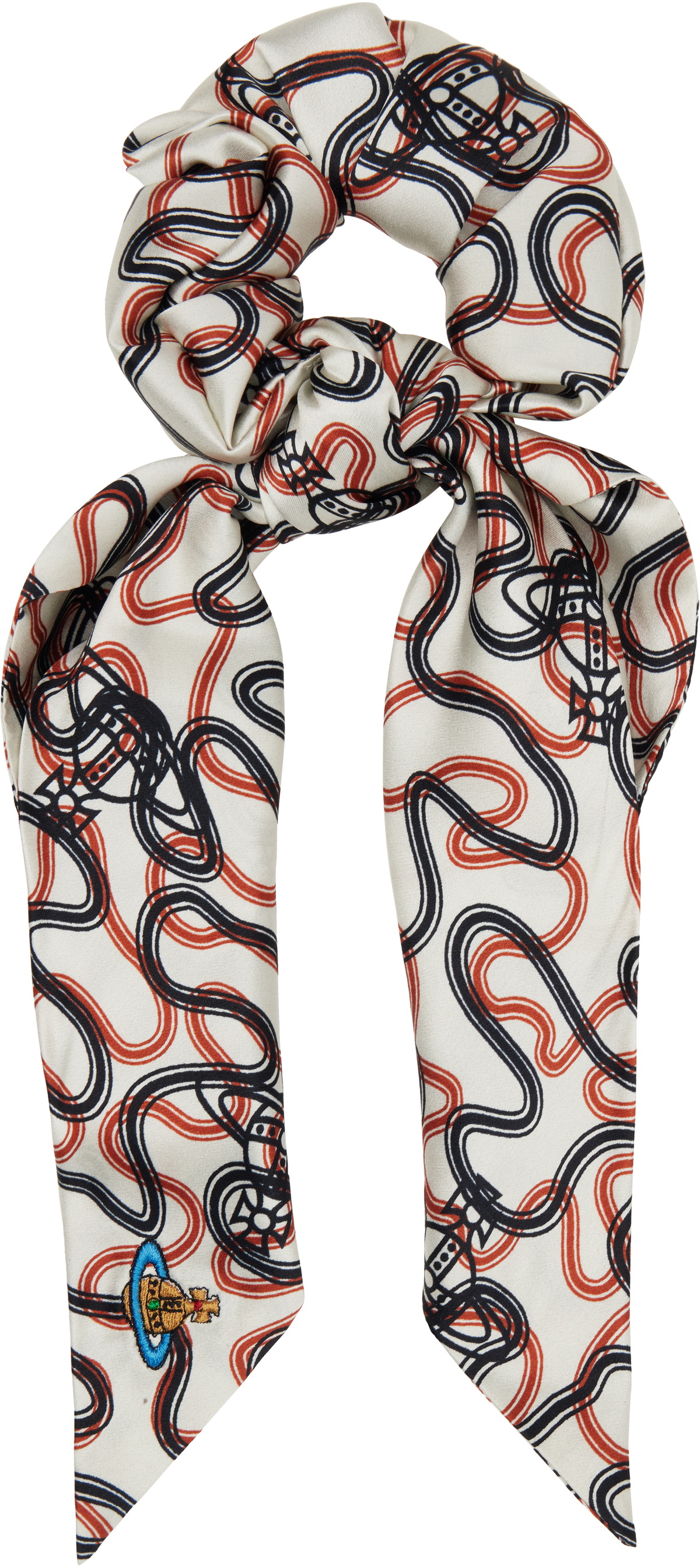 Vivienne Westwood White Wiggle Large Scrunchie