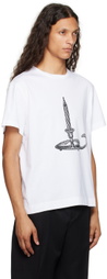 Simone Rocha White Candle Logo T-Shirt