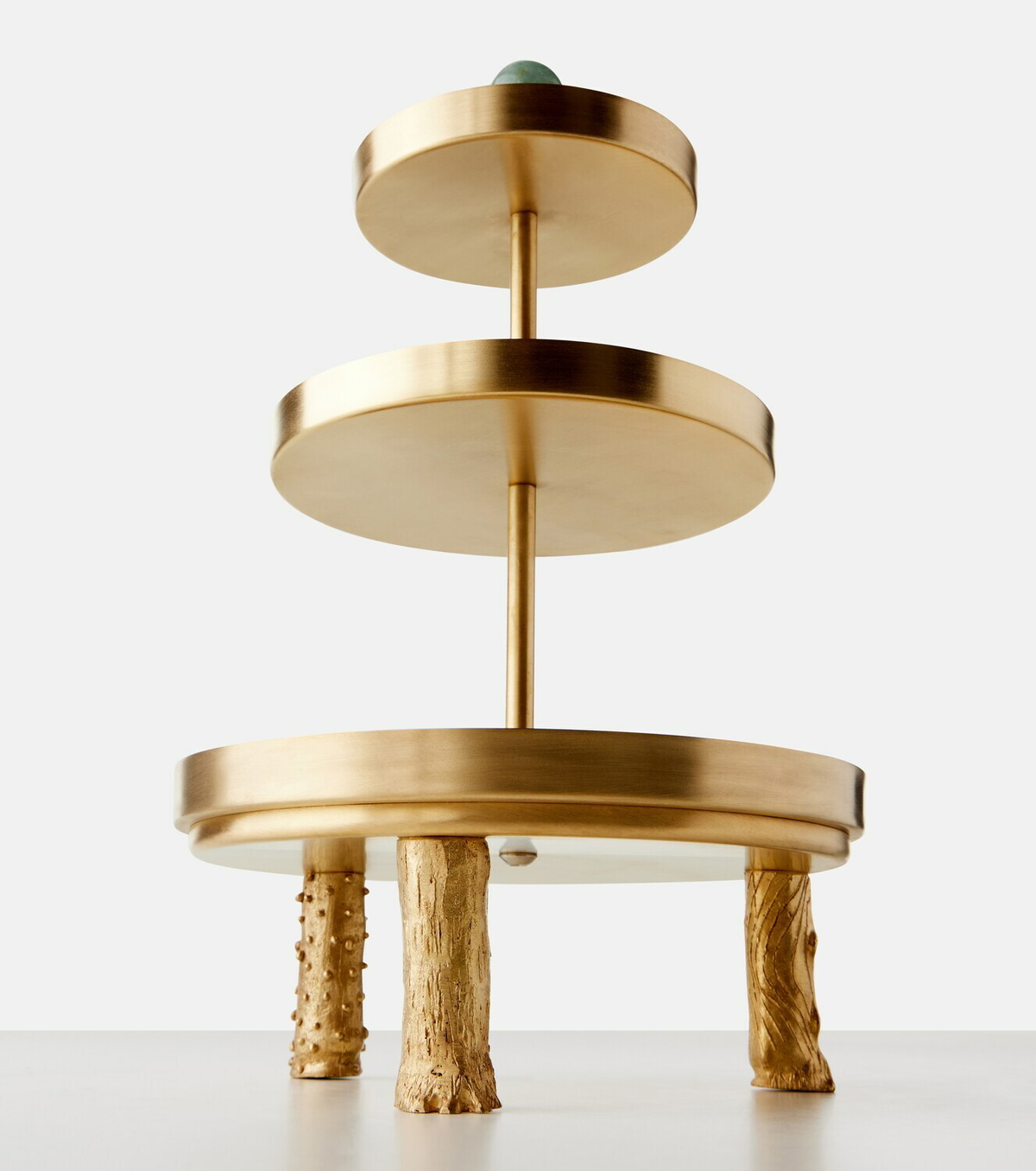 Natalia Criado Embellished gold-plated serving stand