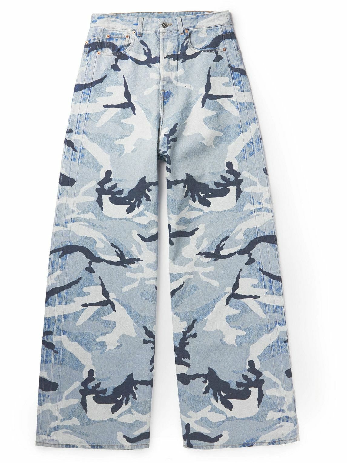 VETEMENTS - Wide-Leg Camouflage-Print Jeans - Blue Vetements