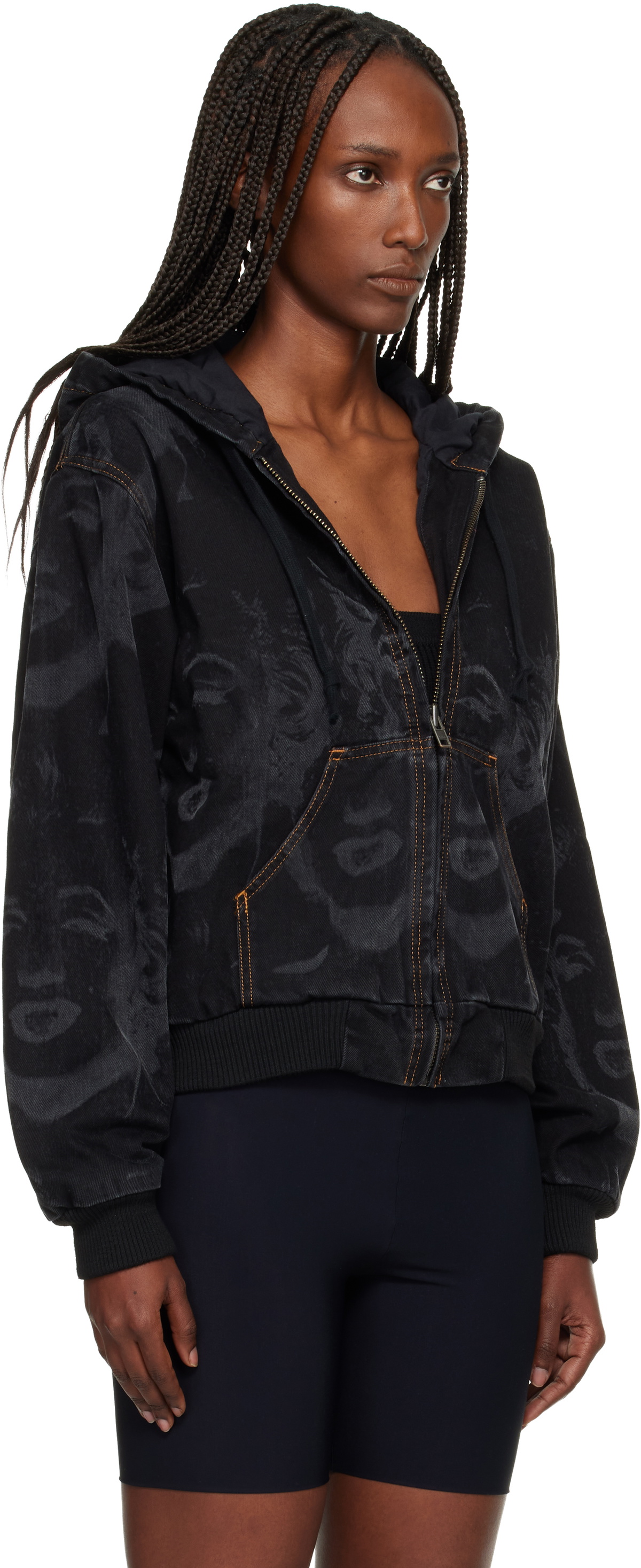 VAQUERA Black Marilyn Workwear Denim Jacket