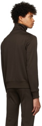 Courrèges Brown Jersey Zip Sweater