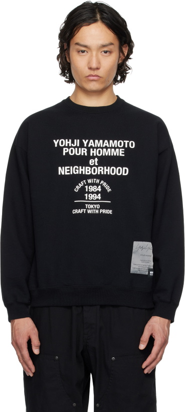 Photo: YOHJI YAMAMOTO Black NEIGHBORHOOD Edition LS Sweatshirt