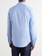 AMI PARIS - Tailor Logo-Embroidered Cotton-Poplin Shirt - Blue