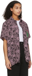 SSENSE WORKS SSENSE Exclusive Jeremy O. Harris Black & Pink Rose Bowling Shirt