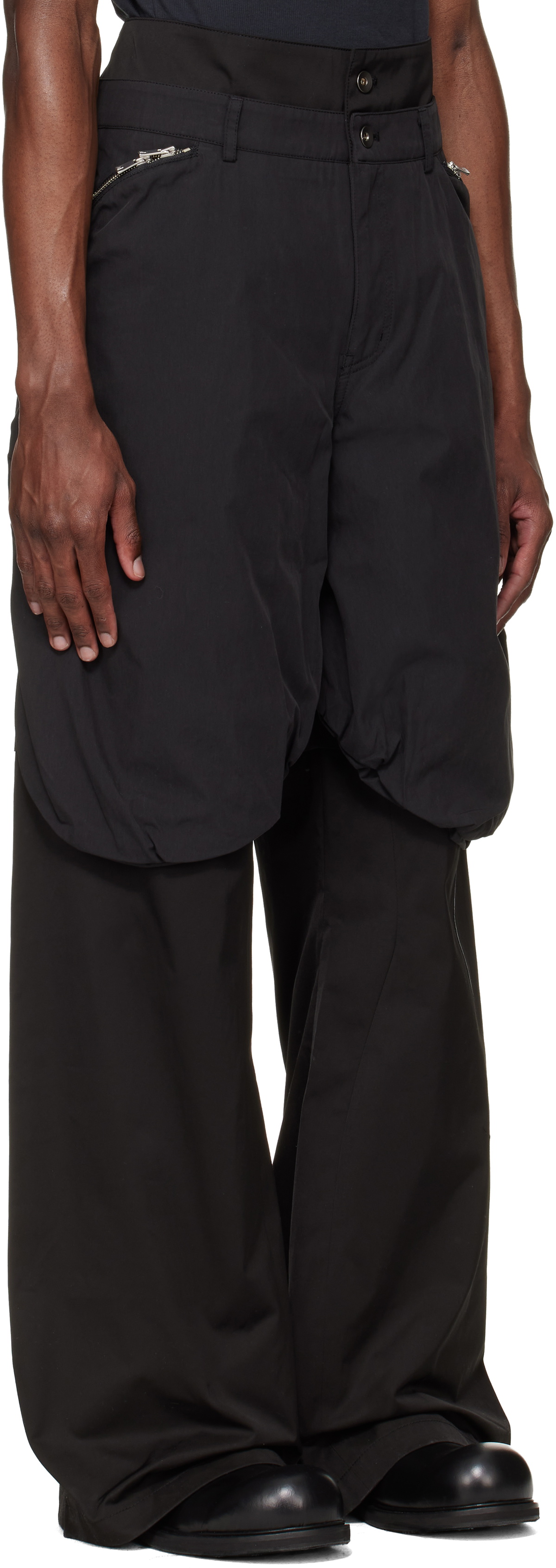 FFFPOSTALSERVICE Black Bolsu Double Layered Trousers