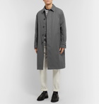 Mr P. - Belted Bonded Cotton-Blend Raincoat - Gray