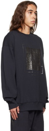 A-COLD-WALL* Black Foil Grid Sweatshirt