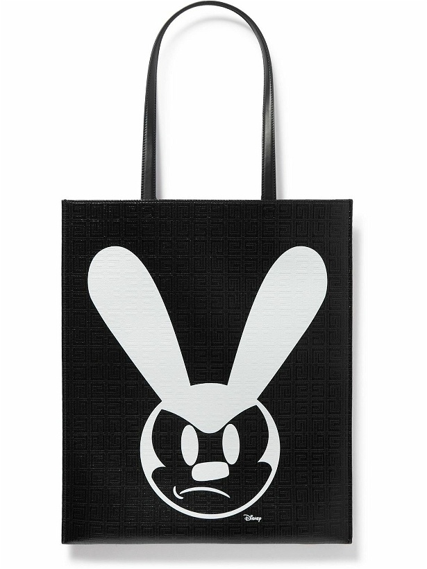 Photo: Givenchy - Disney Logo-Print Leather-Trimmed Coated-Canvas Tote Bag