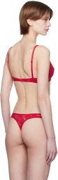 Yasmine Eslami Red Zoe Plunge Bra