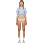 Im Sorry by Petra Collins SSENSE Exclusive Blue and White Socks T-Shirt and Briefs Set