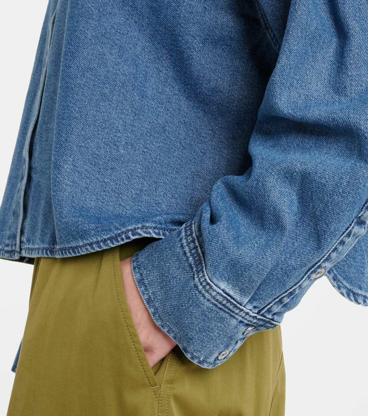 7 For All Mankind Nina cropped denim shirt
