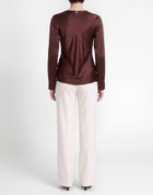 Manila Grace Womens Top in Brown