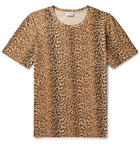 SAINT LAURENT - Leopard-Print Cotton-Jersey T-Shirt - Neutrals