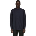 Jil Sander Navy Wool and Mohair Shirt