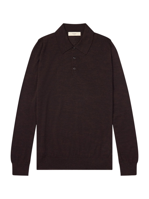 Photo: Purdey - Wool Polo Shirt - Brown