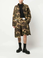 PALM ANGELS - Camouflage Print Cotton Shorts