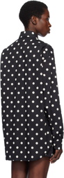 Moschino Black Allover Polka Dots Shirt