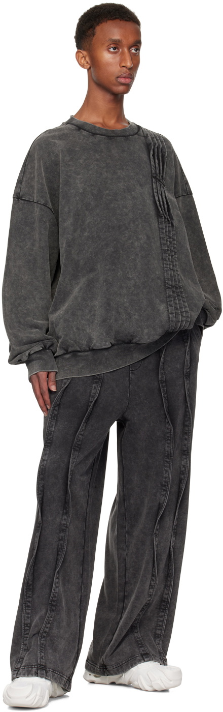 Feng Chen Wang Black Multi Seam Sweatshirt