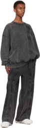 Feng Chen Wang Black Multi Seam Sweatshirt