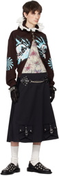 Chopova Lowena Black Invert Suit Midi Skirt