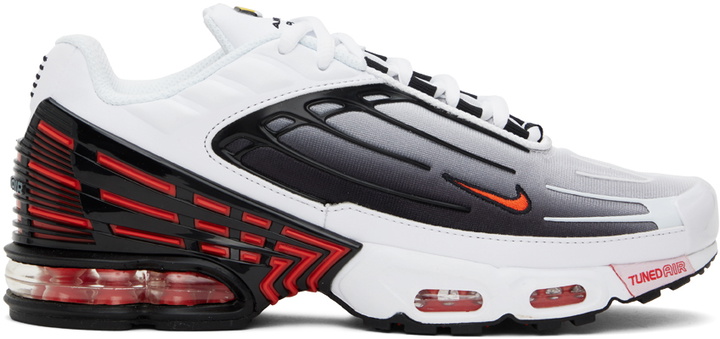 Photo: Nike Black & White Air Max Plus 3 Sneakers