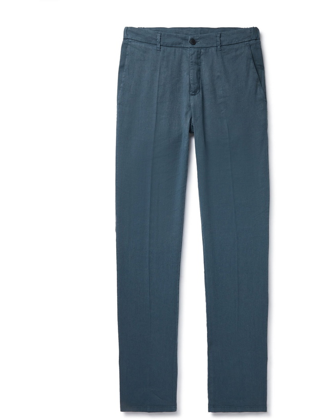 Photo: ALTEA - Dumbo Linen-Blend Trousers - Blue