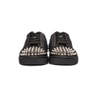 Christian Louboutin Black and Silver Suede Seavaste 2 Sneakers
