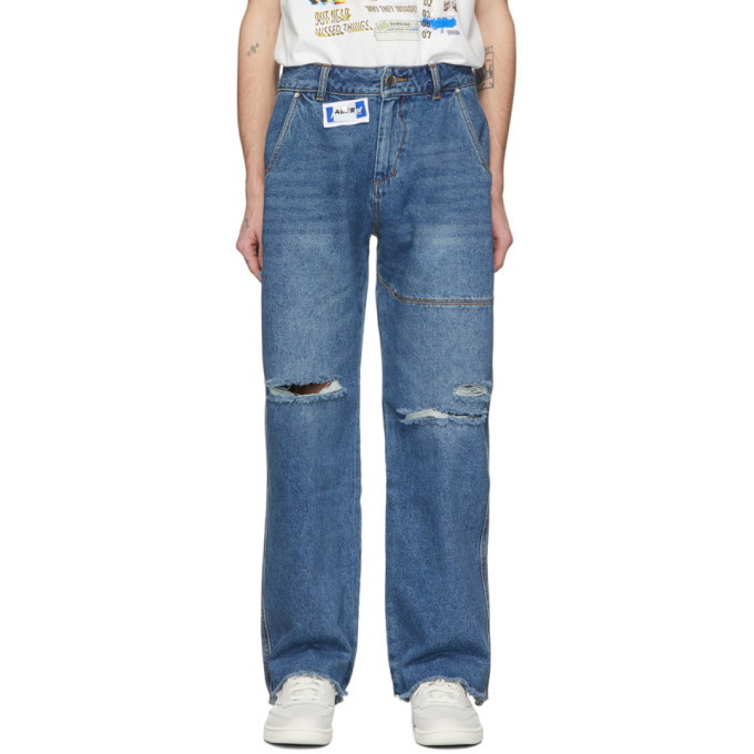 Photo: ADER error Blue Oversized Washed Jeans