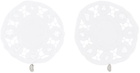 Gohar World White Lace & Bean Coaster Set