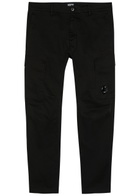 C.P. Company Straight-leg Stretch-cotton Cargo Trousers Black