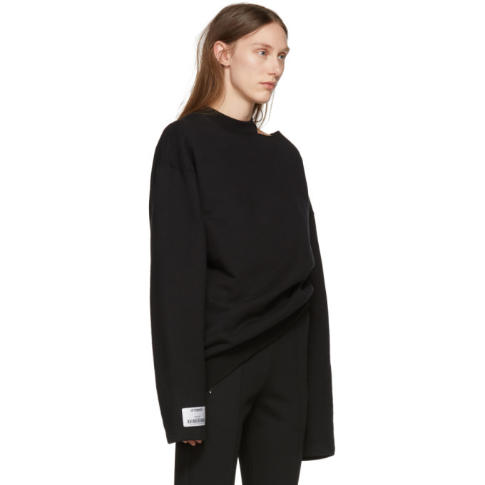 Vetements Black Open Shoulder Sweatshirt Vetements