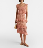 Anna Kosturova Elsie crochet cotton midi skirt