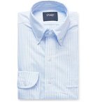 Drake's - Sky-Blue Button-Down Collar Striped Cotton Oxford Shirt - Blue