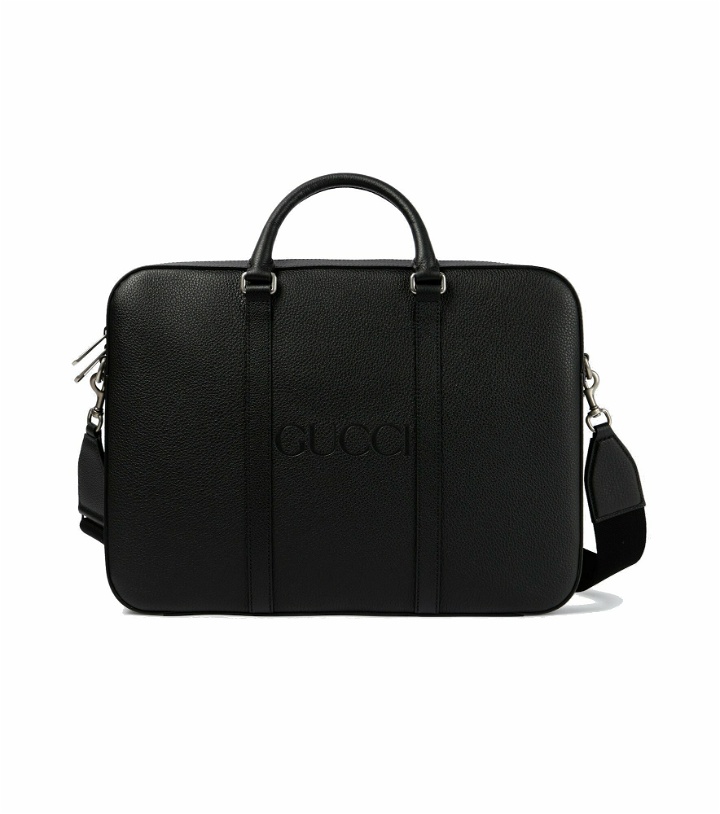 Photo: Gucci - Logo leather briefcase