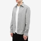 Officine Generale Men's Officine Générale Giacomo Cotton Check Shirt in White/Black