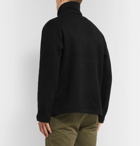 Mr P. - Fleece-Back Wool-Blend Half-Zip Sweatshirt - Black